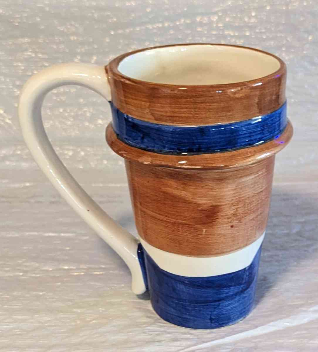 Rare Vintage WCL 3D Ceramic Thanksgiving Pilgrim Mug - Phoenix, Arizona - FleaMarketBay