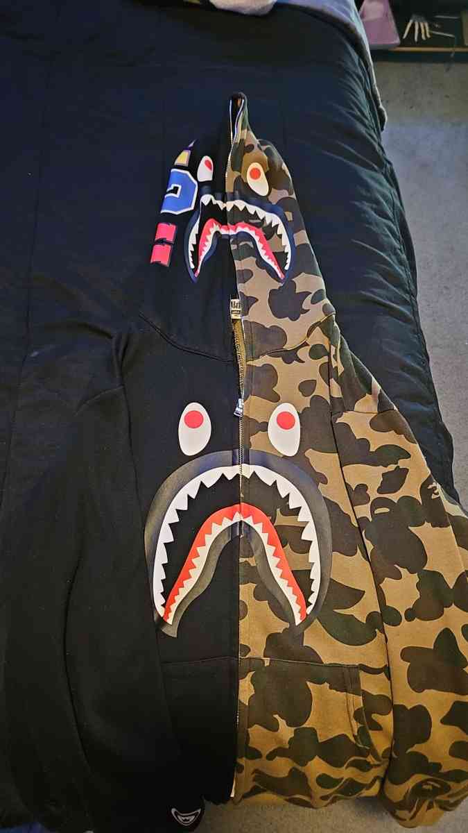 Medium Kids Camo Shark Hoodie - Somerdale, New Jersey