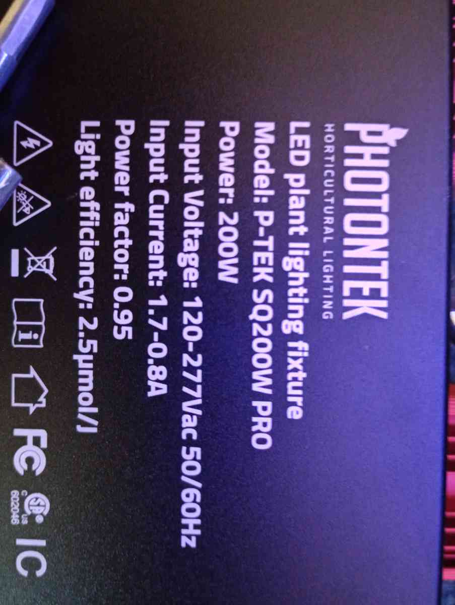 Photontek SQ200W Pro LED Horticulture lights - San Antonio, Texas - FleaMarketBay