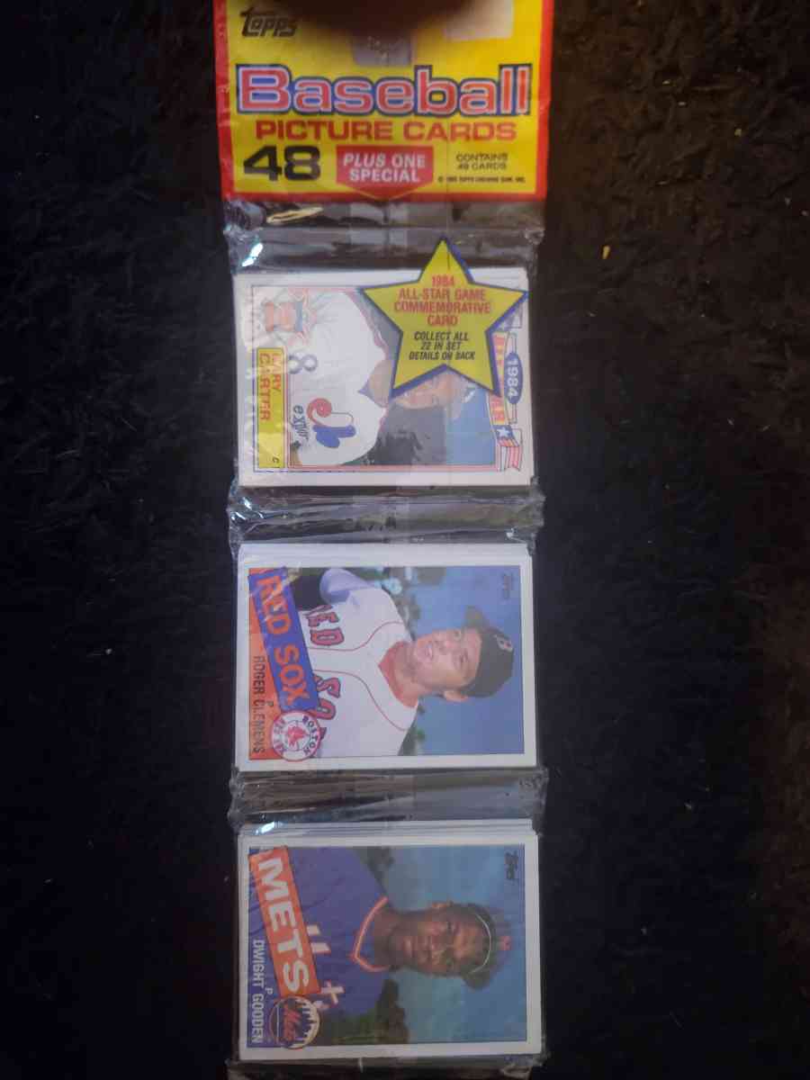 Topps 1985 rack pack with Roger Clemens and Doc Gooden rooki - Barberton, Ohio
