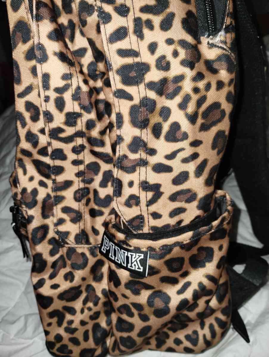 Pink by Victoria Secret leopard print campus backpack - Kansas City, Missouri - FleaMarketBay