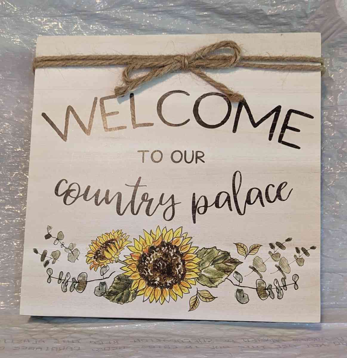 Welcome Picture From Hobby Lobby With Sunflowers Country Dec - Phoenix, Arizona - FleaMarketBay