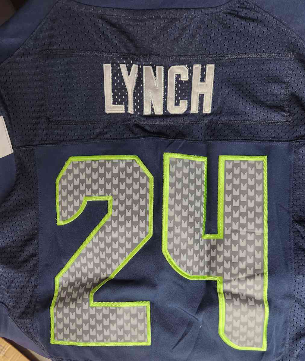 NFL Seahawks Marshawn Lynch 24 Onfield 24 Seahawks Jersey - Kenner, Louisiana - FleaMarketBay