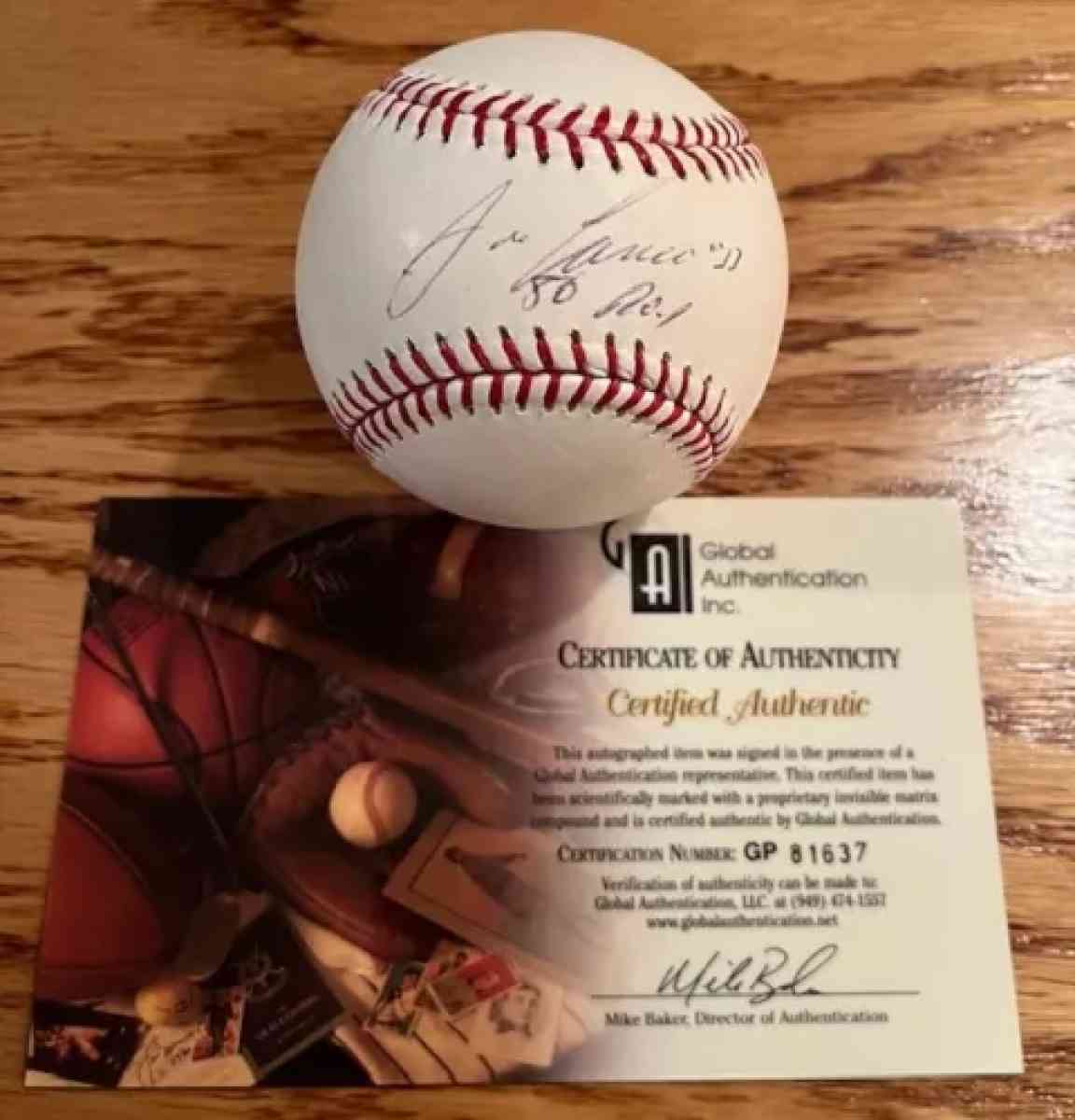 jose cansceo autographed baseball with coa - Asheboro, North Carolina - FleaMarketBay