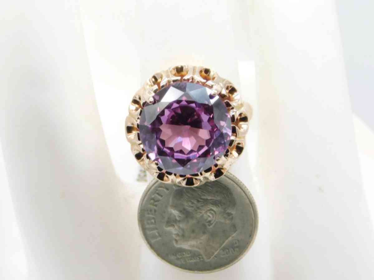 14k gold  yellow natural Amethyst - Antioch, Tennessee - FleaMarketBay