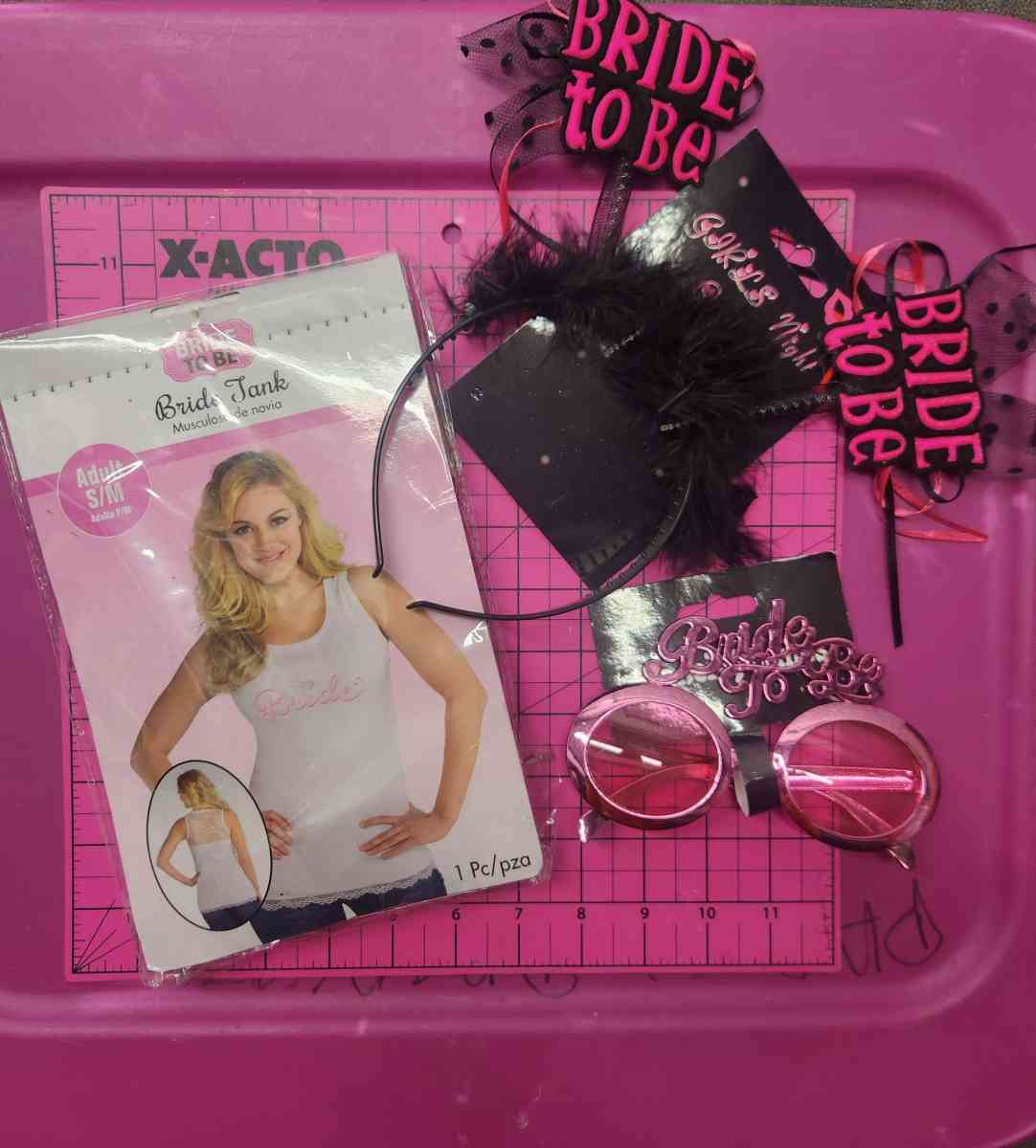 3pcs Bride To Be Bachelorette Party Headband Glasses Tank - Kenner, Louisiana