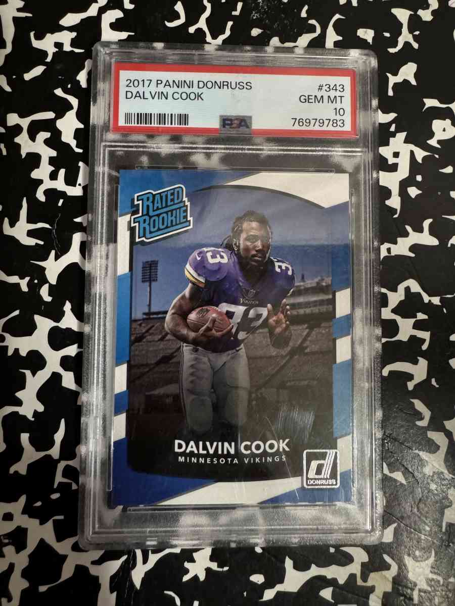 2017 panini Donruss Dalvin Cook PSA GEM MY 10