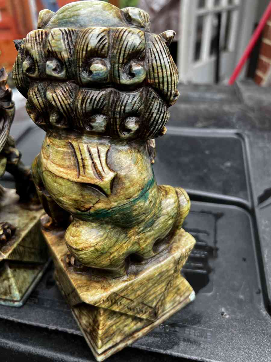 two hand carved statues - Nashville, Tennessee - FleaMarketBay