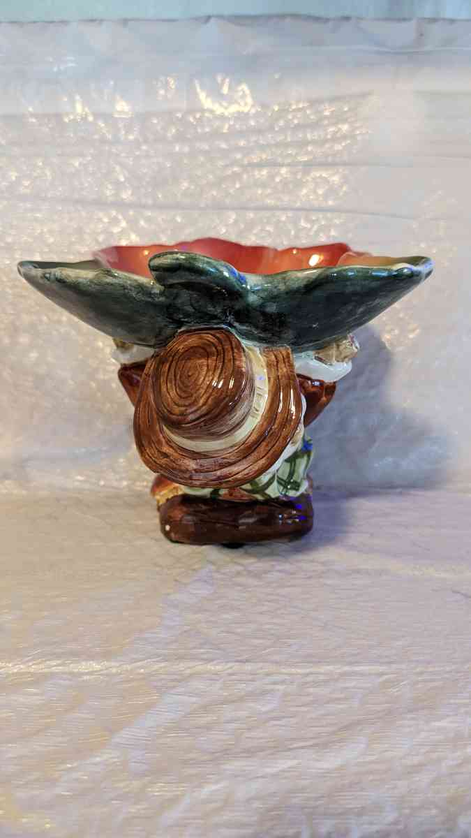 Vintage WCL Ceramic Scarecrow Holding a Leaf Dish on His Bac - Phoenix, Arizona - FleaMarketBay