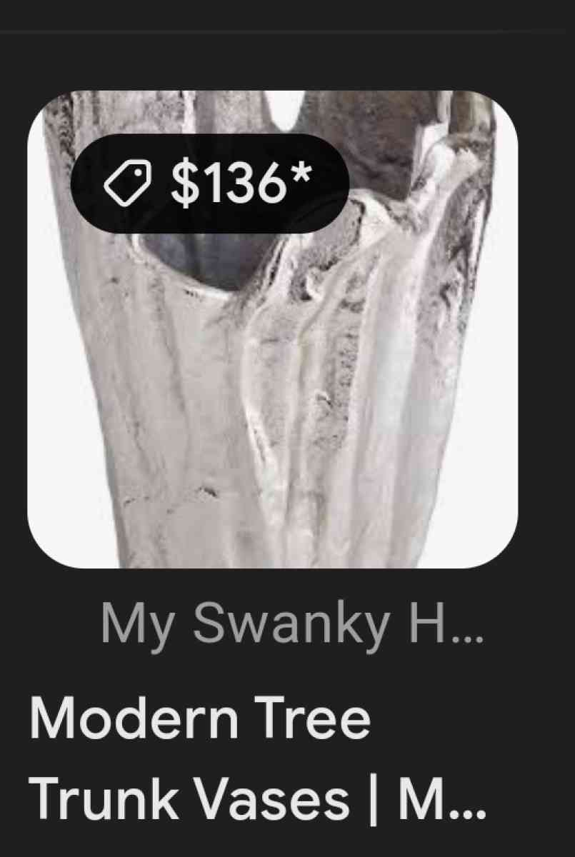 Vintage Metal Tree Trunk Vase or Other Display - San Diego, California - FleaMarketBay