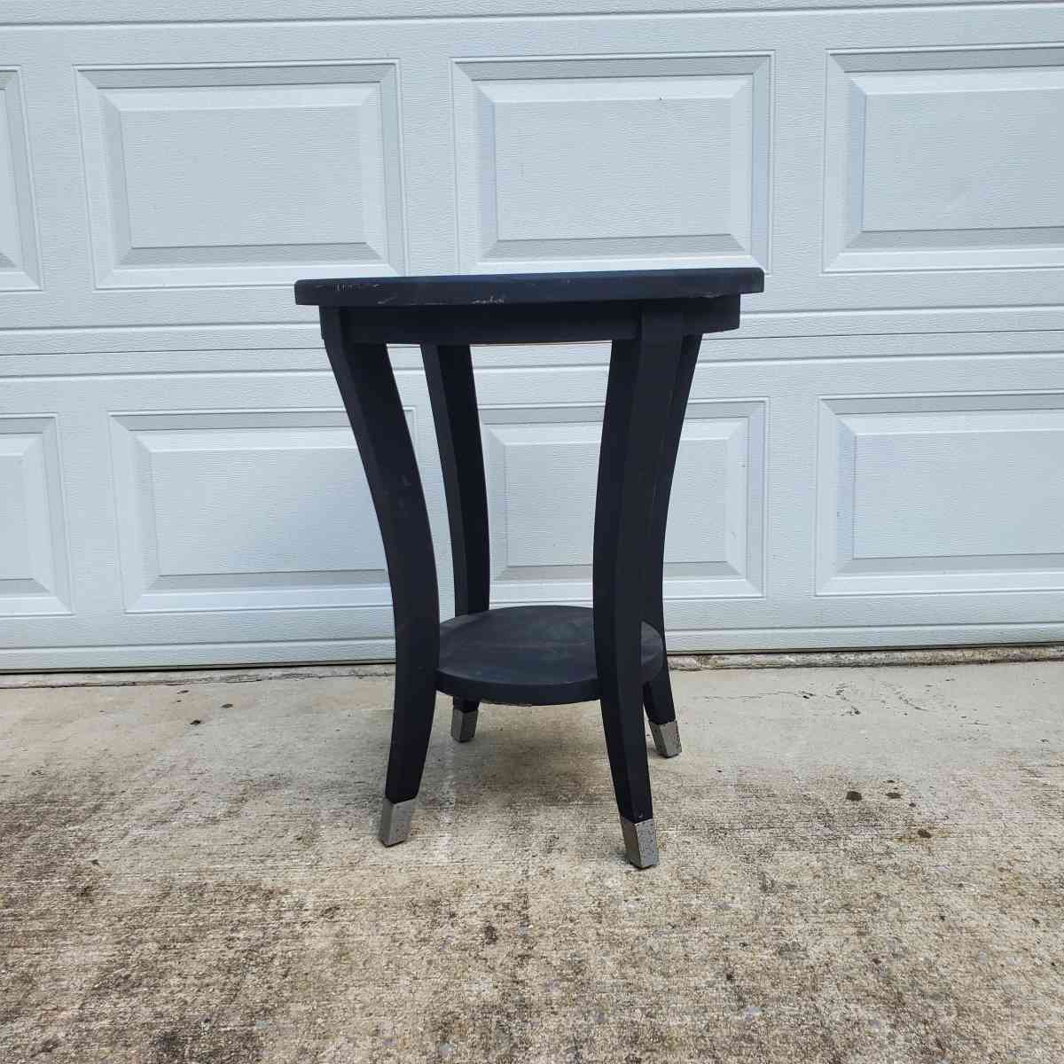 Black Wood Side Table  21 x 26 Tall  RRR Furniture - Rock Island, Tennessee