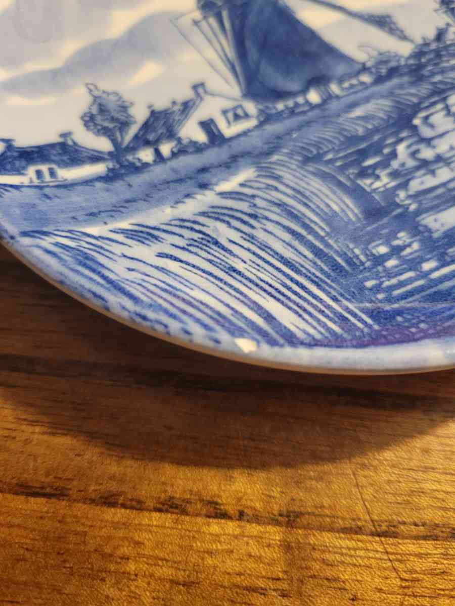 Vintage Blue Hollamd Windmill Mini Plate - Saint Petersburg, Florida - FleaMarketBay