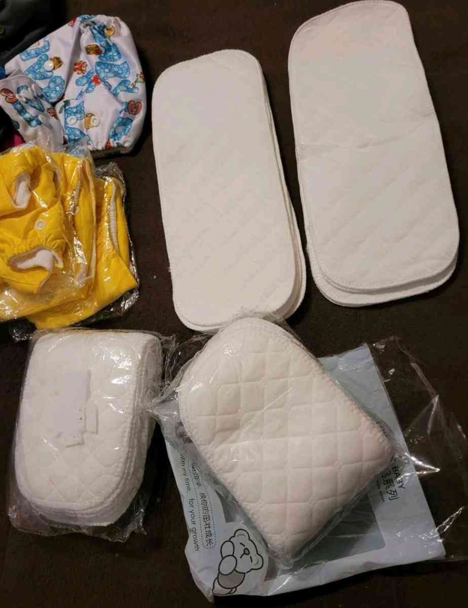 NEW 9 WASHABLE DIAPERS AND 30 PADS - Barton, Maryland - FleaMarketBay