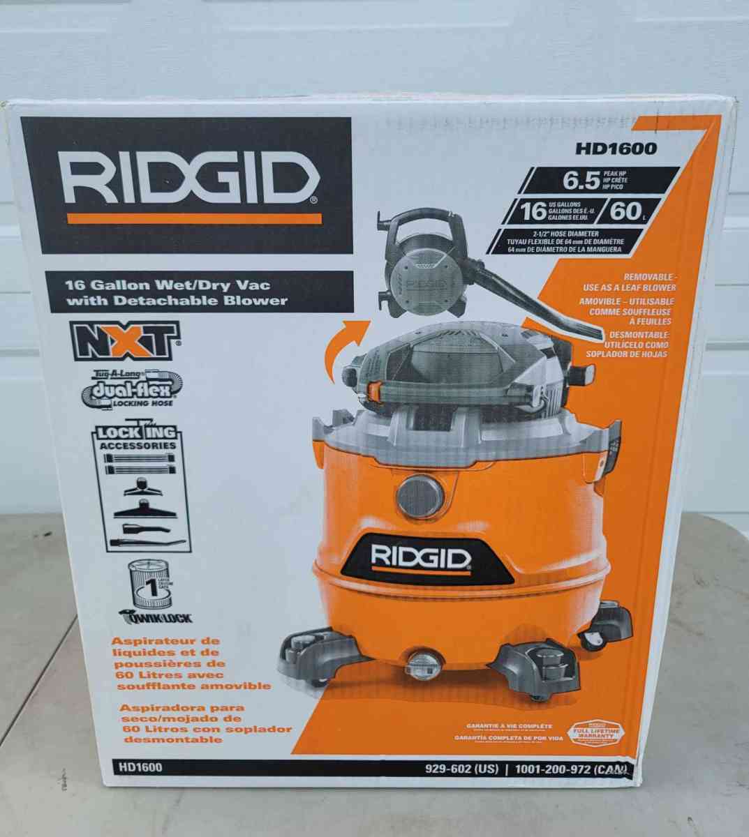 Ridgid 16 Gallon Wet Dry Vac with Detachable Blower - Homosassa, Florida - FleaMarketBay