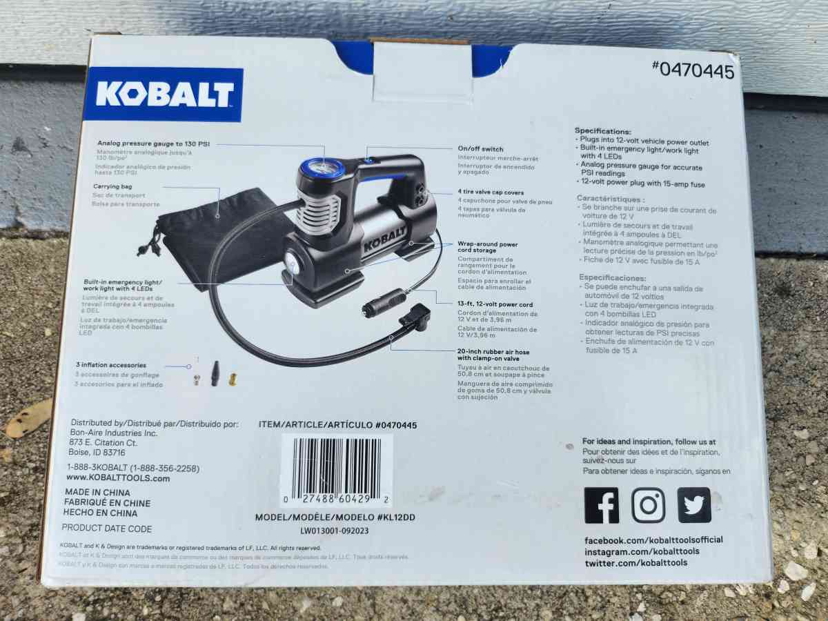 Kobalt Multipurpose Inflator - Homosassa, Florida - FleaMarketBay