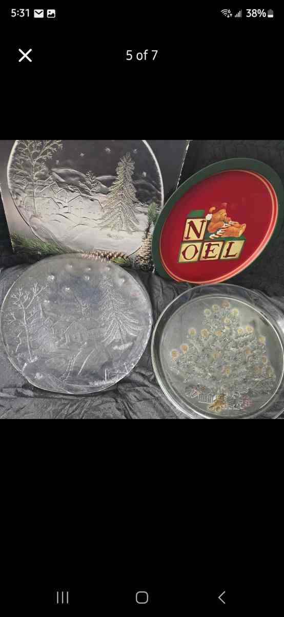 Glass Cookie and Relish serving platters - Akron, Ohio - FleaMarketBay