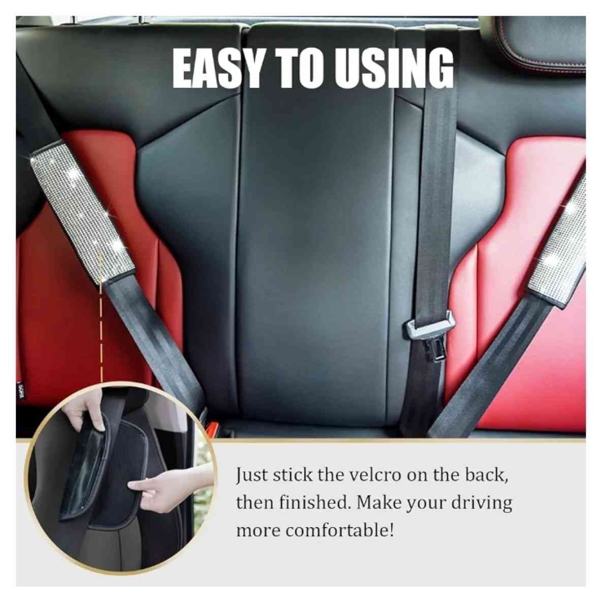 Bling car set 1 steering wheel cover 2 seat belt - Cleveland, Ohio - FleaMarketBay