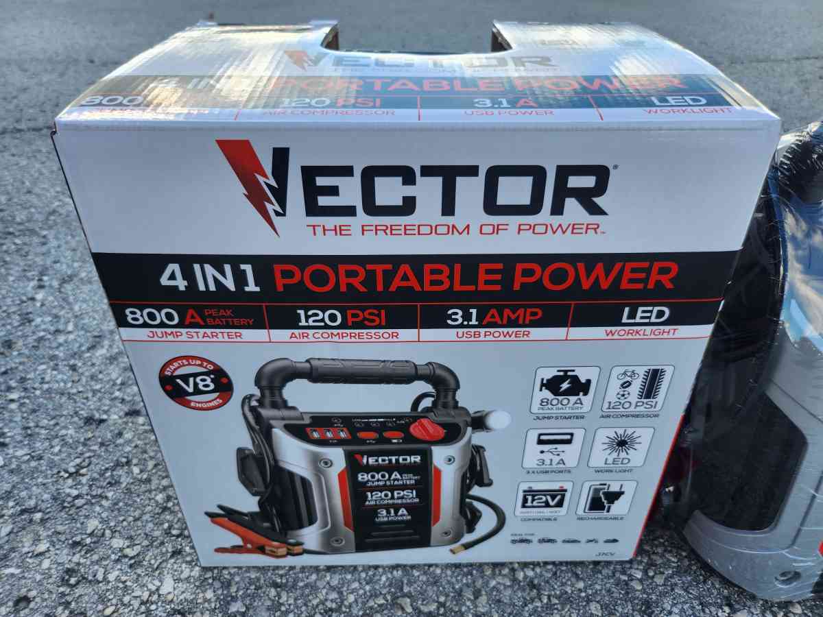 Vector 4 In1 Portable Jump Starter - Homosassa, Florida - FleaMarketBay
