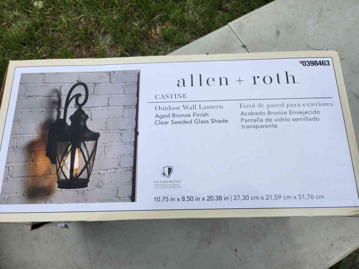 Allen Roth Castine Outdoor Wall Lantern - Homosassa, Florida - FleaMarketBay