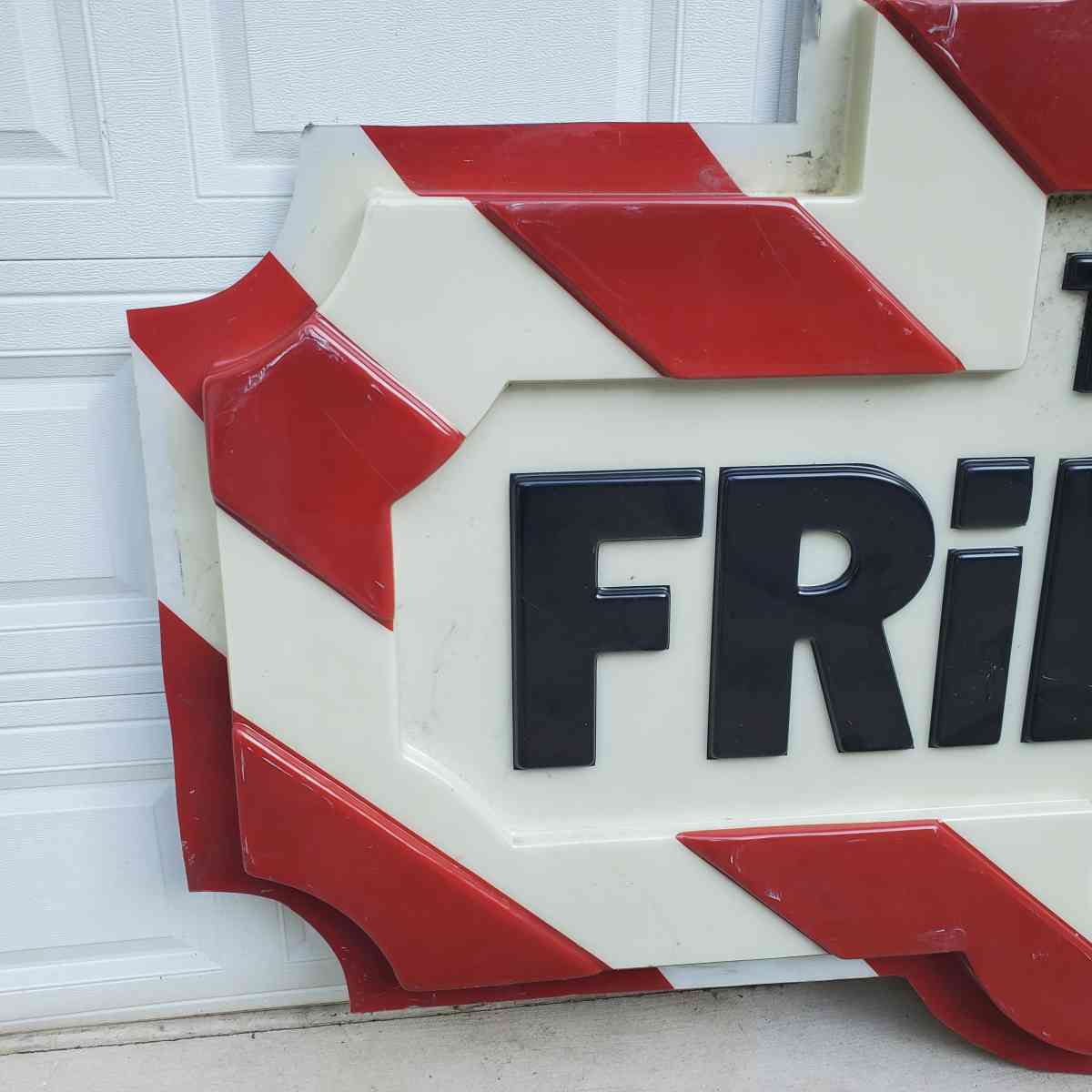 TGI Fridays Plastic Molded Sign  95 x 65  RRR Signs - Rock Island, Tennessee - FleaMarketBay