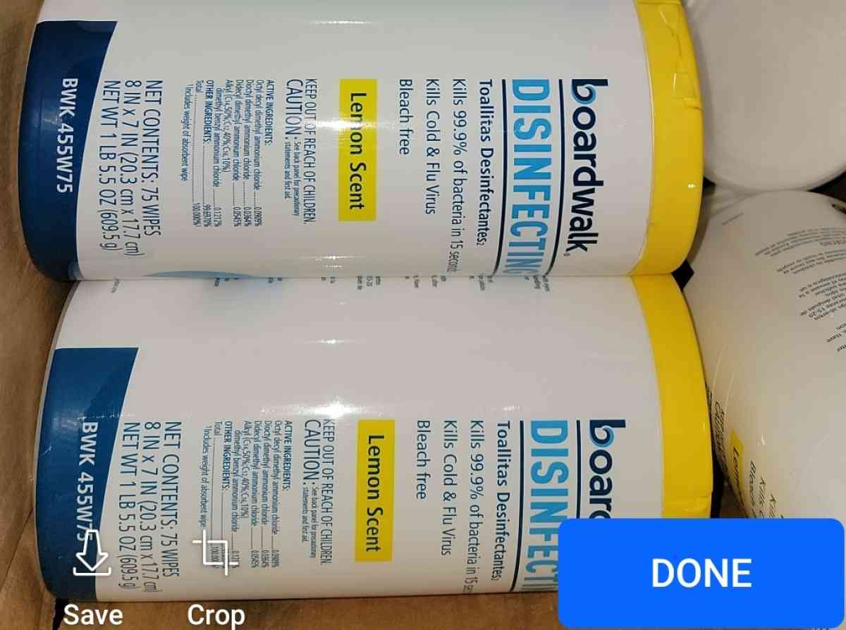 Boardwalk Lemon Scented Disinfectant Wipes 75 Count - Richardson, Texas