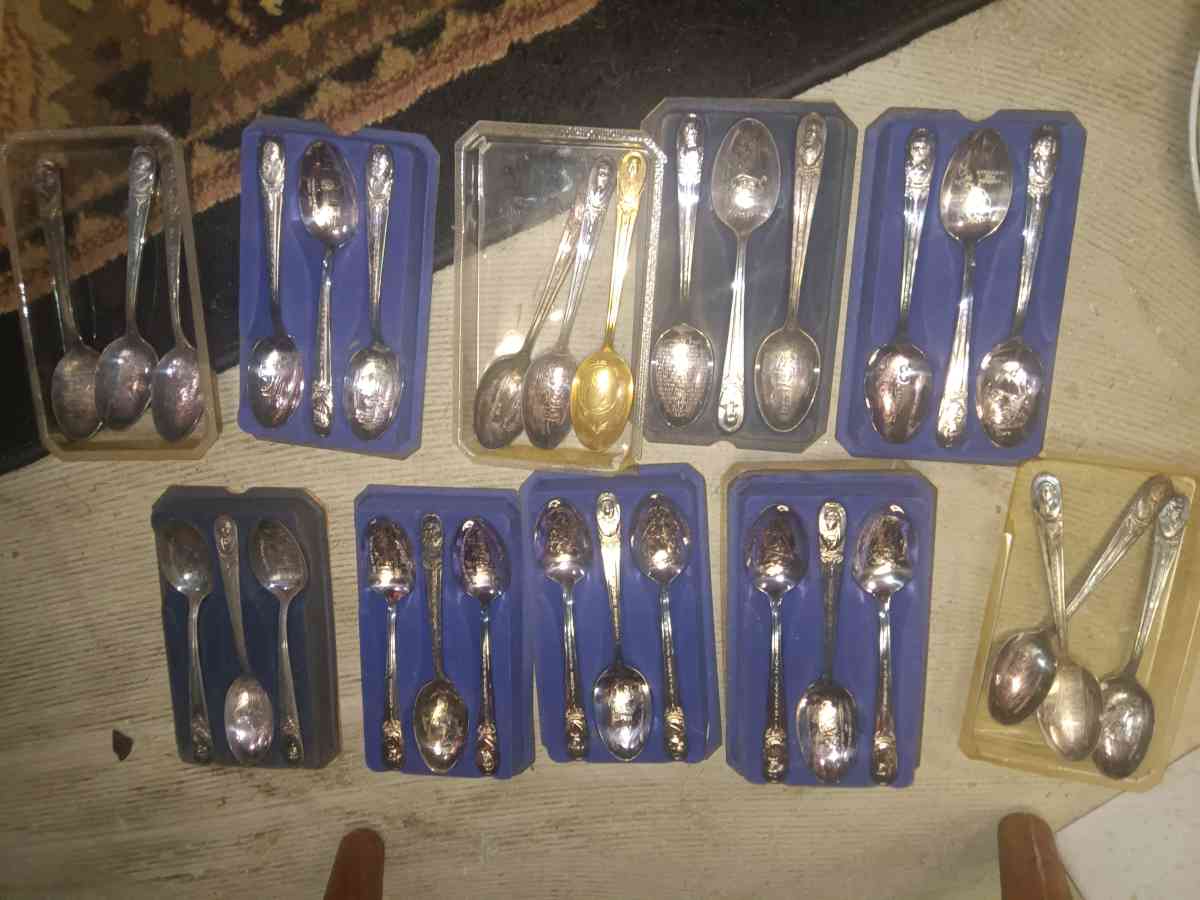 Vintage Silver plated President Spoons - Babson Park, Florida