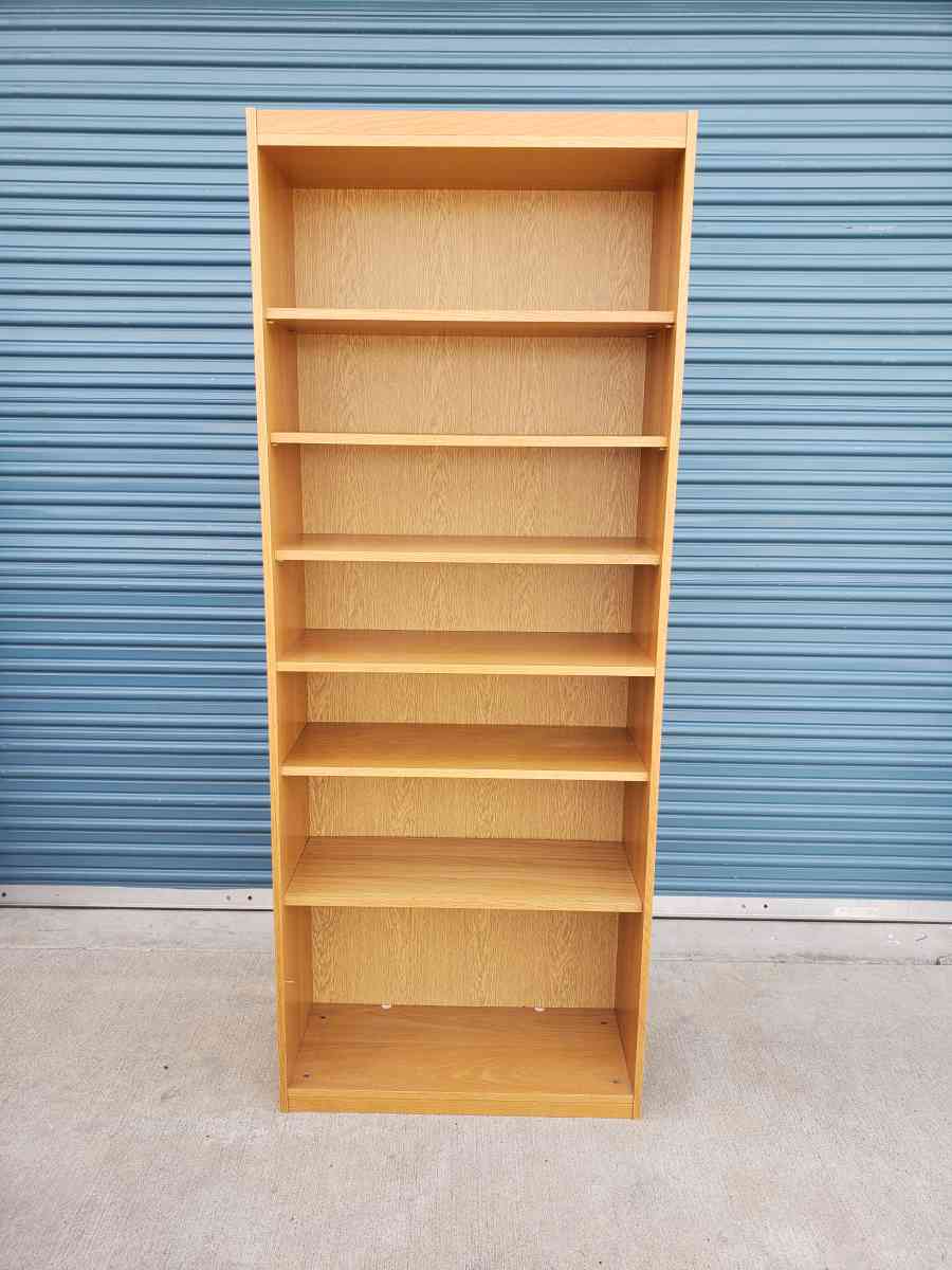 Oak Tall Bookshelf - Stanton, California - FleaMarketBay