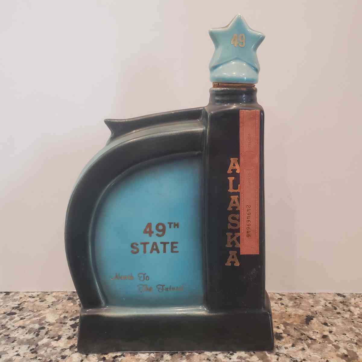 Vintage Jim Beam Distillery Whiskey Decanter Alaska Purchase - Fort Worth, Texas - FleaMarketBay