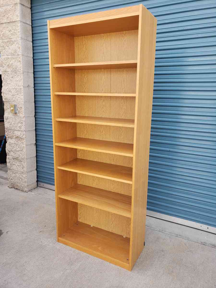 Oak Tall Bookshelf - Stanton, California - FleaMarketBay