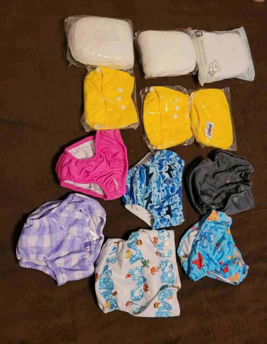 NEW 9 WASHABLE DIAPERS AND 30 PADS - Barton, Maryland - FleaMarketBay