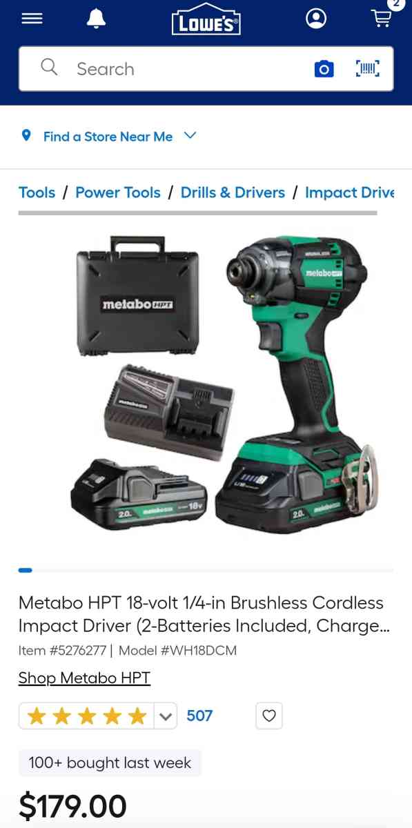 Metabo HPT 18v Cordless Impact Driver - Homosassa, Florida - FleaMarketBay
