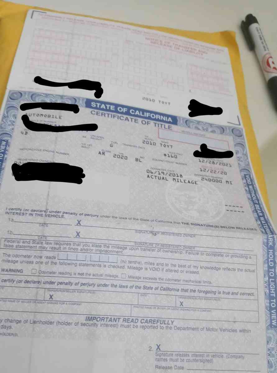 2010 Toyota Camry SMOGGED Registered - Vallejo, California - FleaMarketBay