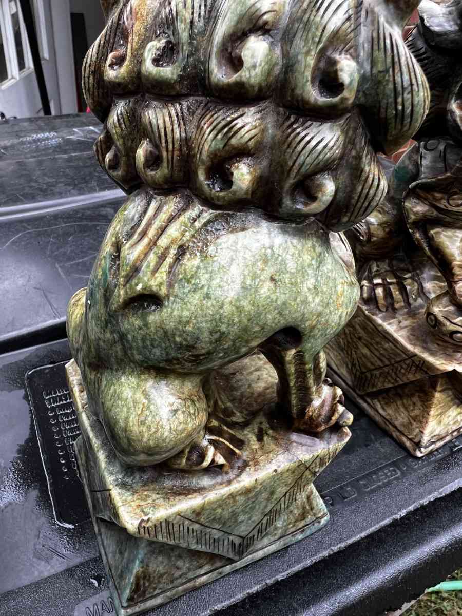 two hand carved statues - Nashville, Tennessee - FleaMarketBay