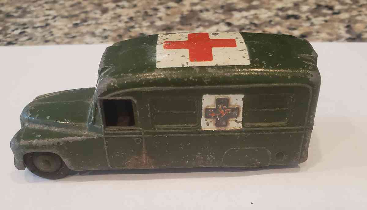 Vintage diecast Military Green Ambulance - Fort Worth, Texas - FleaMarketBay