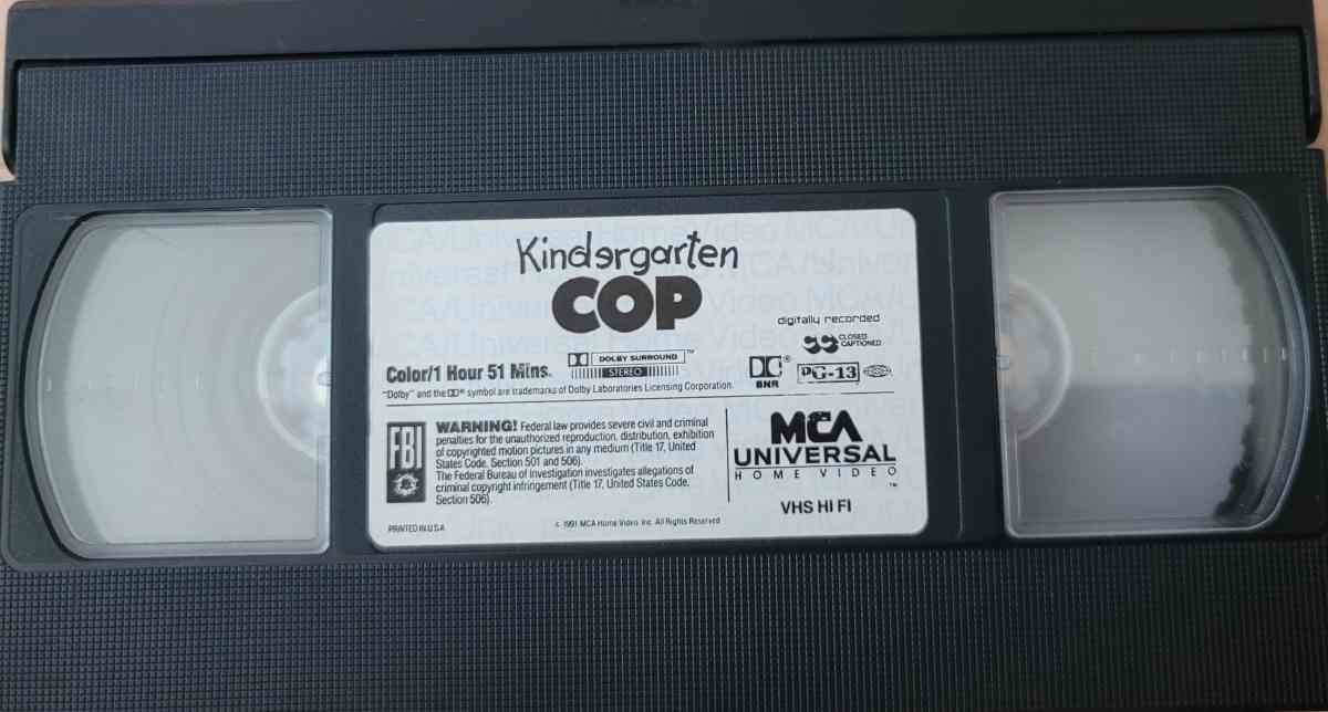 Kindergarten Cop VHS movie cheap - Campbell, California - FleaMarketBay