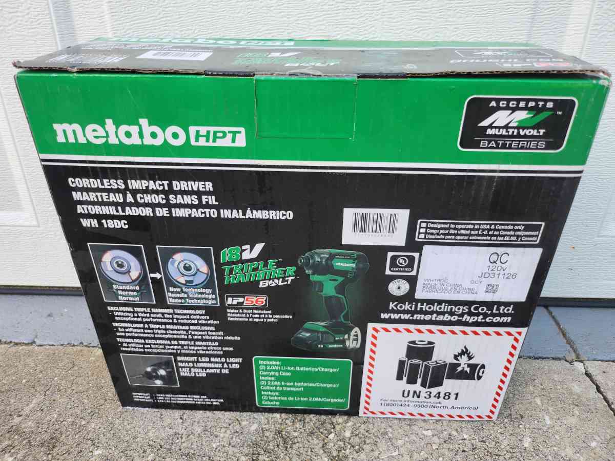 Metabo HPT 18v Cordless Impact Driver - Homosassa, Florida - FleaMarketBay