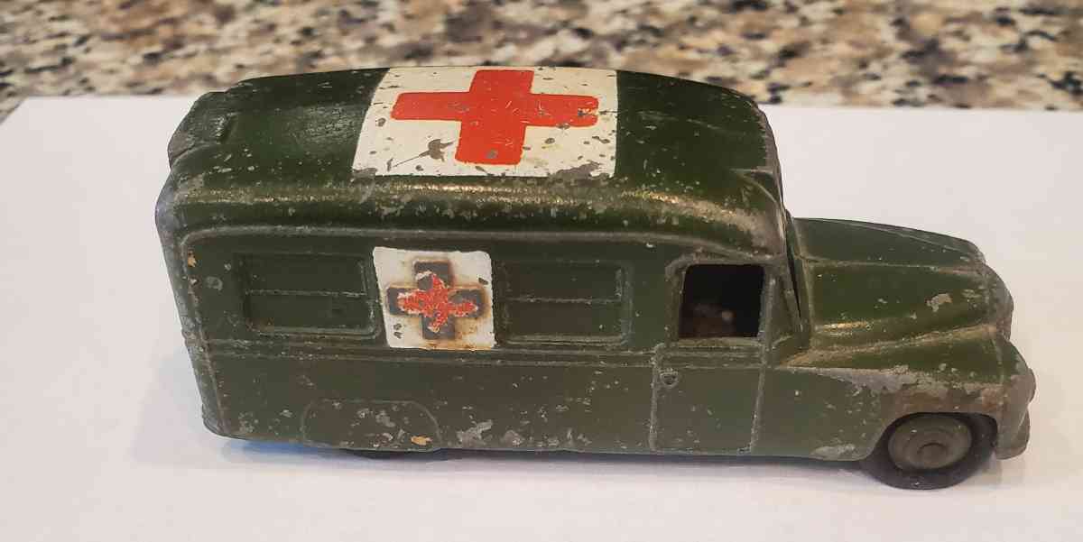 Vintage diecast Military Green Ambulance - Fort Worth, Texas - FleaMarketBay