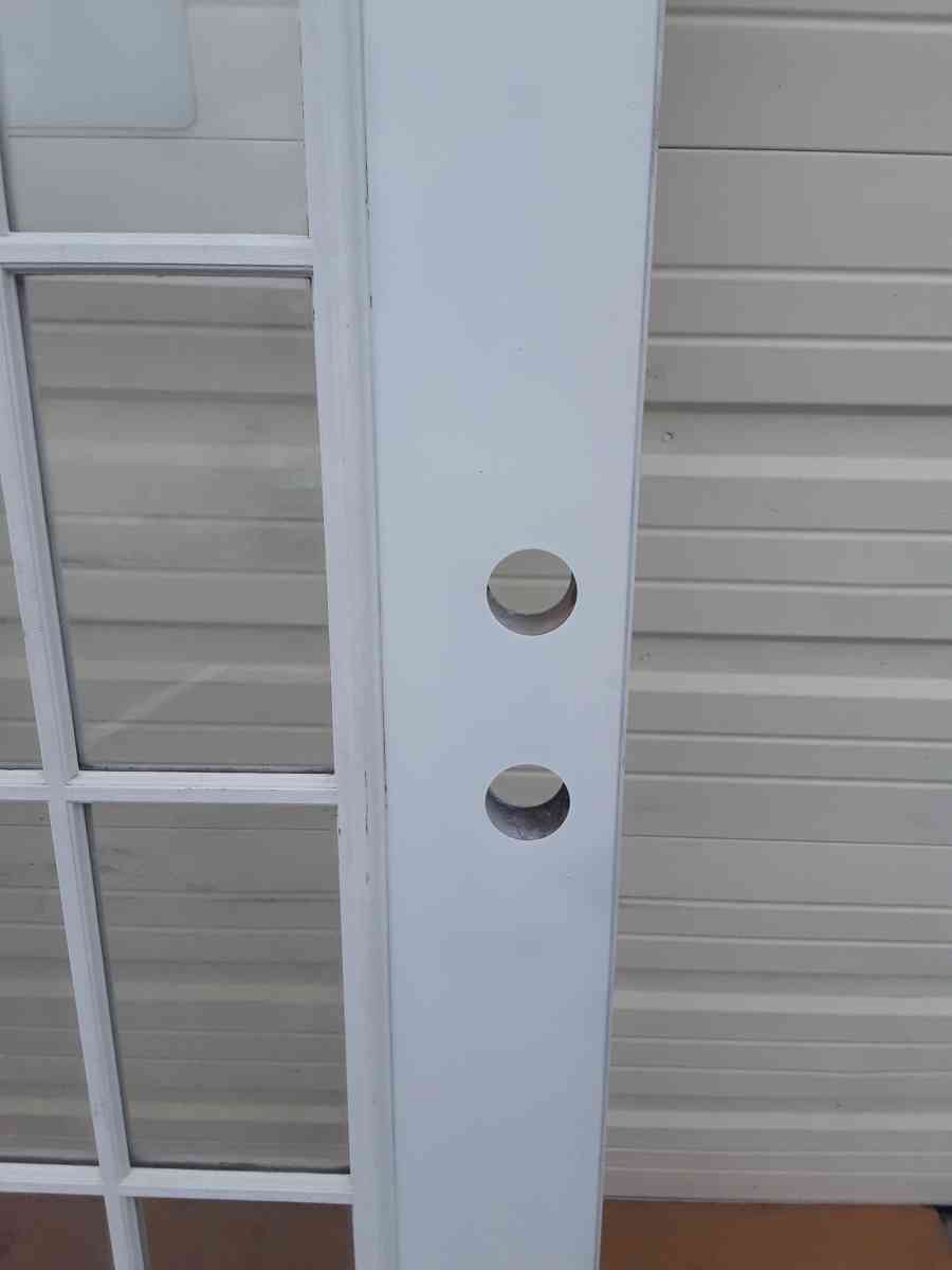 Nice White 15 Light Steel Door with HingesLeft Hand Swing - Williamstown, New Jersey - FleaMarketBay
