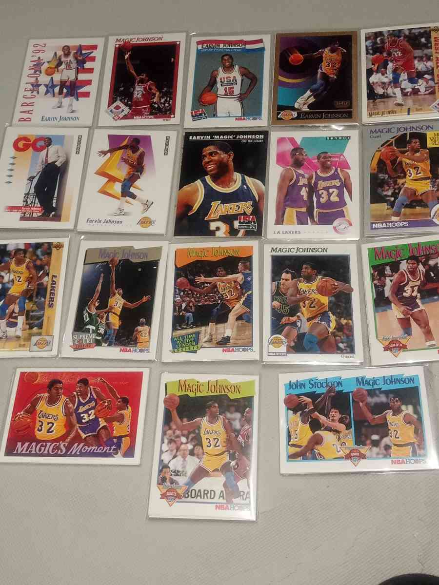 Earvin Magic Johnson card lot