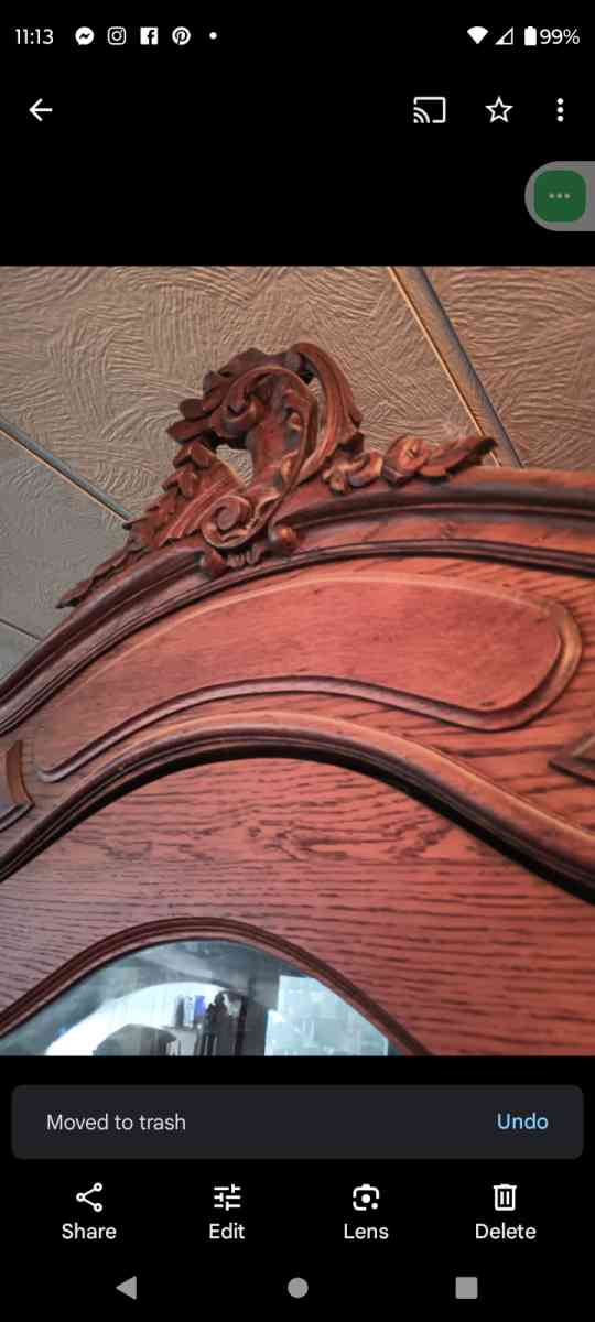 Tall Believed Glass Cabinet - Bakersfield, California - FleaMarketBay