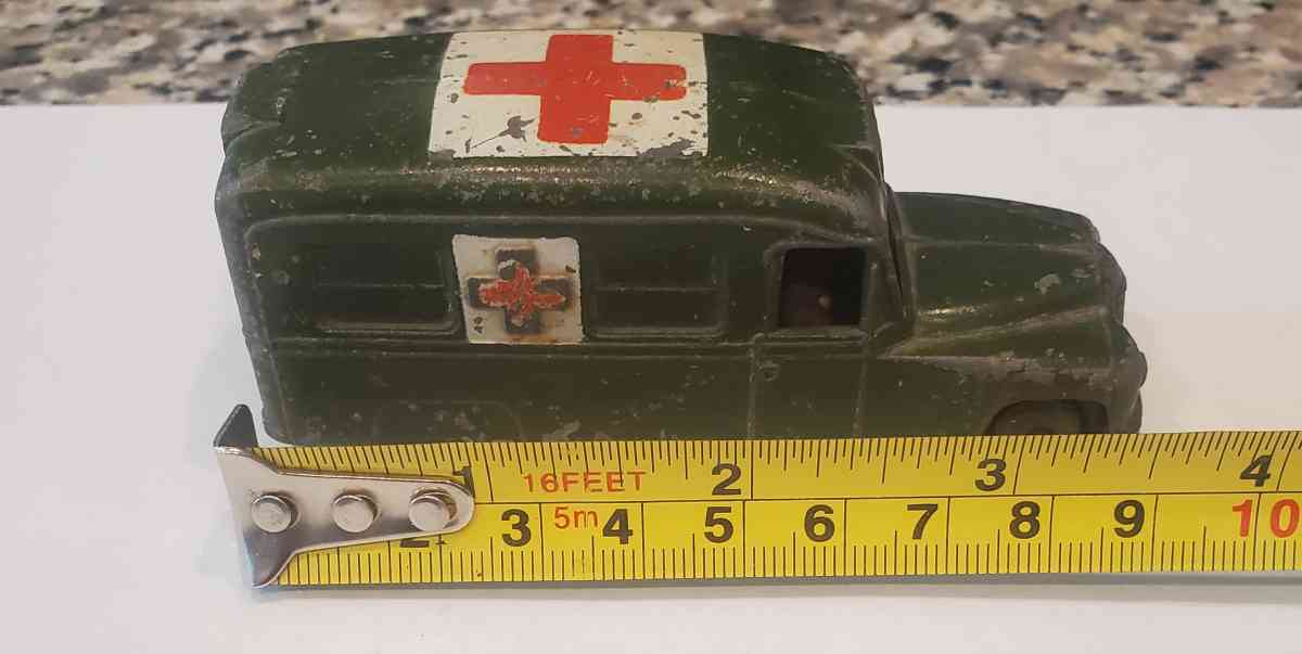 Vintage diecast Military Green Ambulance - Fort Worth, Texas - FleaMarketBay