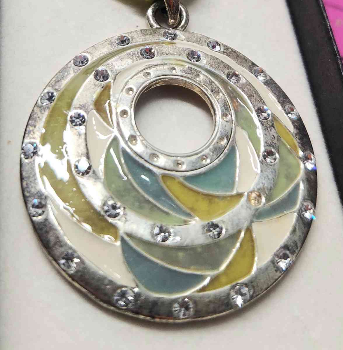 Boutique Green and Blue Enamel Pave Accented Fashion Jewlery - Kenner, Louisiana - FleaMarketBay