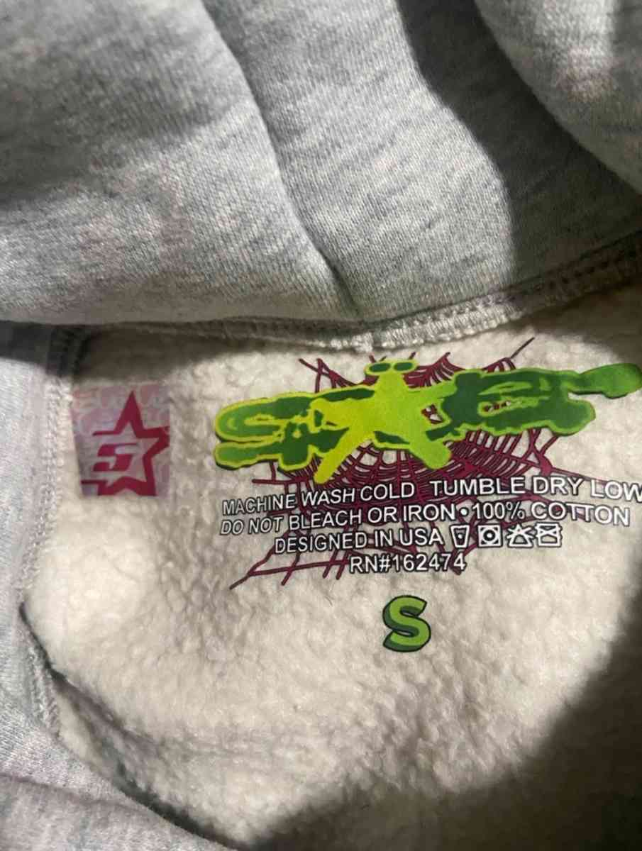 Gray Sp5der Worldwide Beluga Hoodie all sizes - Atlanta, Georgia - FleaMarketBay