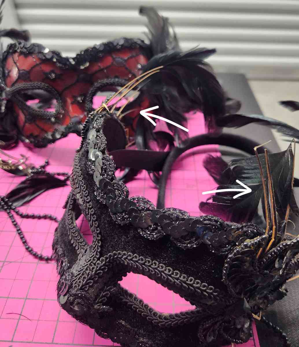 3pcs MasqueradeMardi GrasParty Half Masks - Kenner, Louisiana - FleaMarketBay