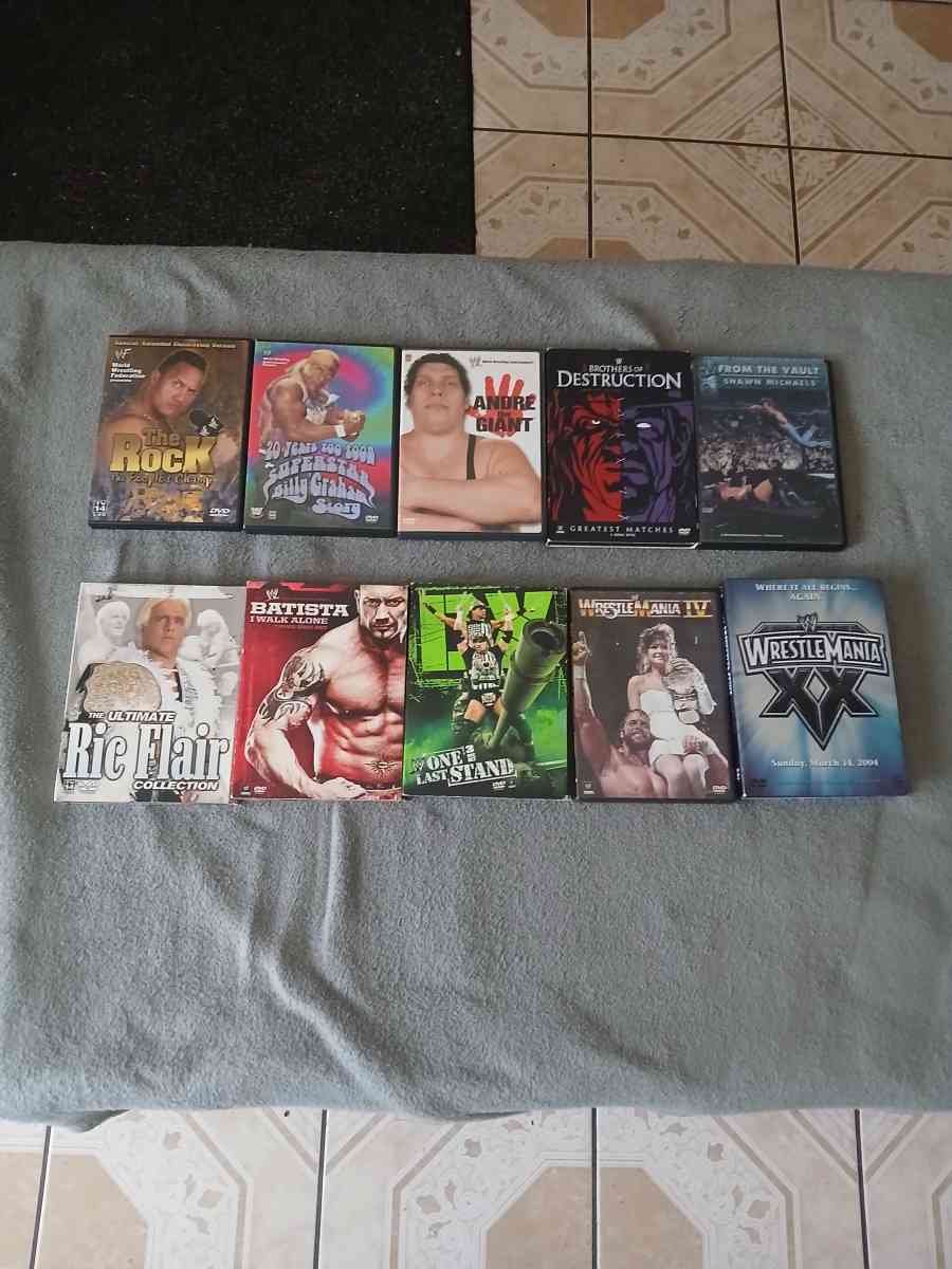 Lot Of 26 WWE And TNA Impact Wrestling DVDs - North Hollywood, California - FleaMarketBay
