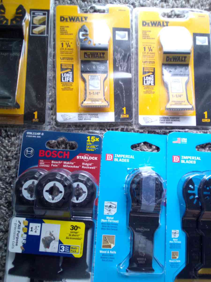DeWalt Bosch Imperial Blades oscillating blades bundle - Indianapolis, Indiana - FleaMarketBay