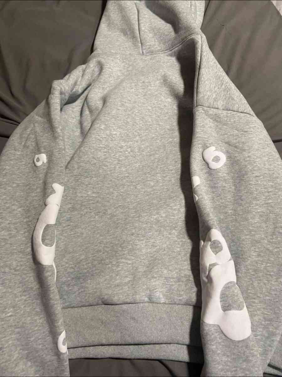 Gray Sp5der Worldwide Beluga Hoodie all sizes - Atlanta, Georgia - FleaMarketBay