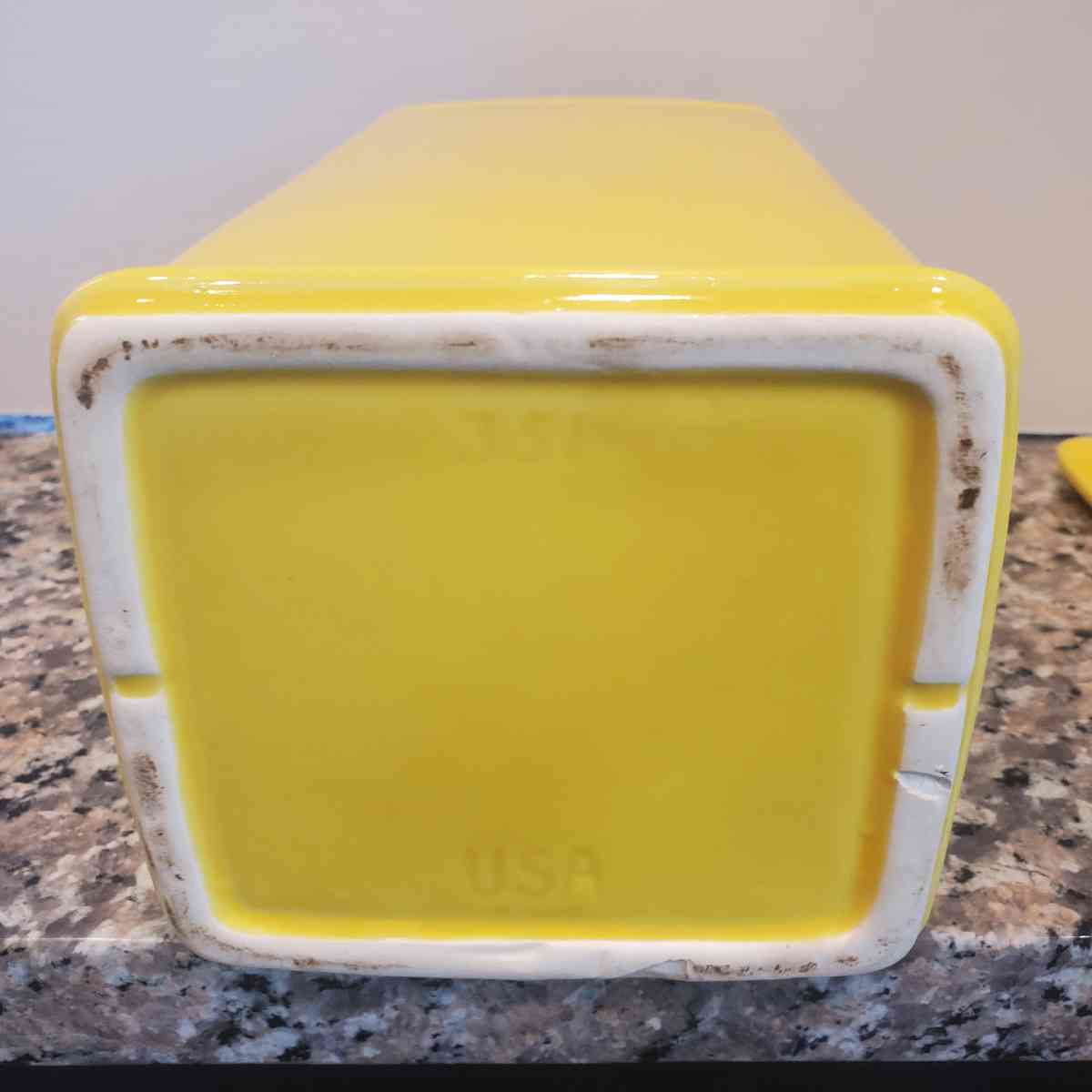 Vintage McCoy Stoplight Cookie Jar labeled 351 USA - Fort Worth, Texas - FleaMarketBay