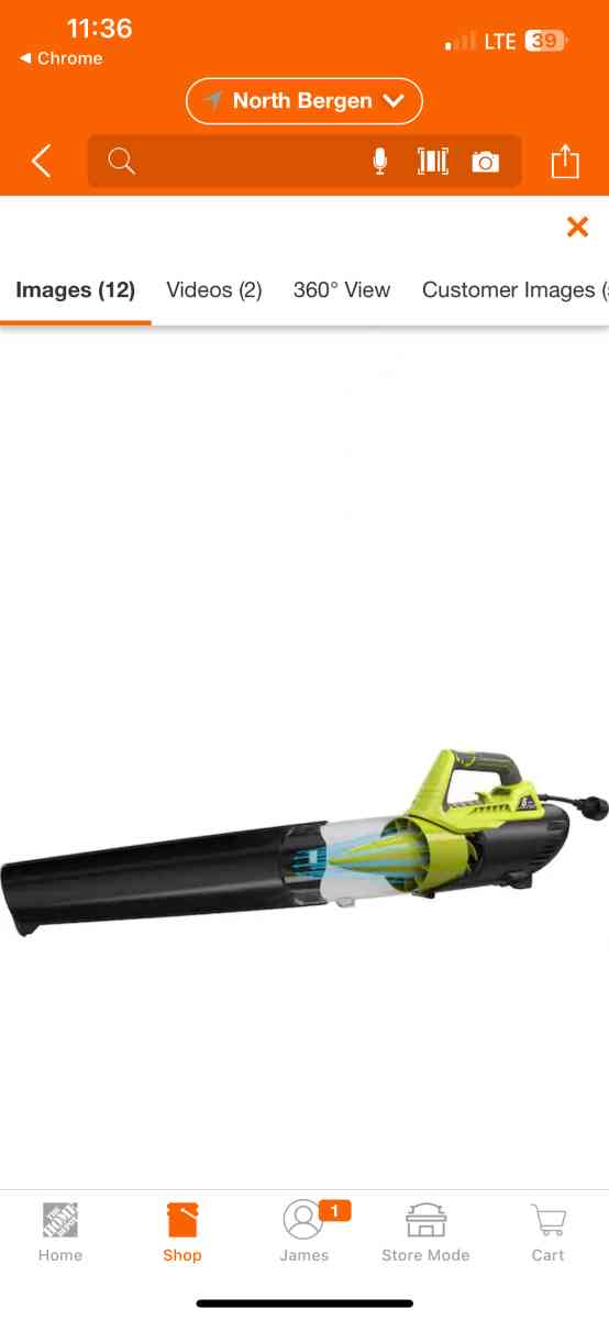 RYOBIa 135 MPH 440 CFM 8 Amp Electric Jet Fan Blower - Rochelle Park, New Jersey - FleaMarketBay