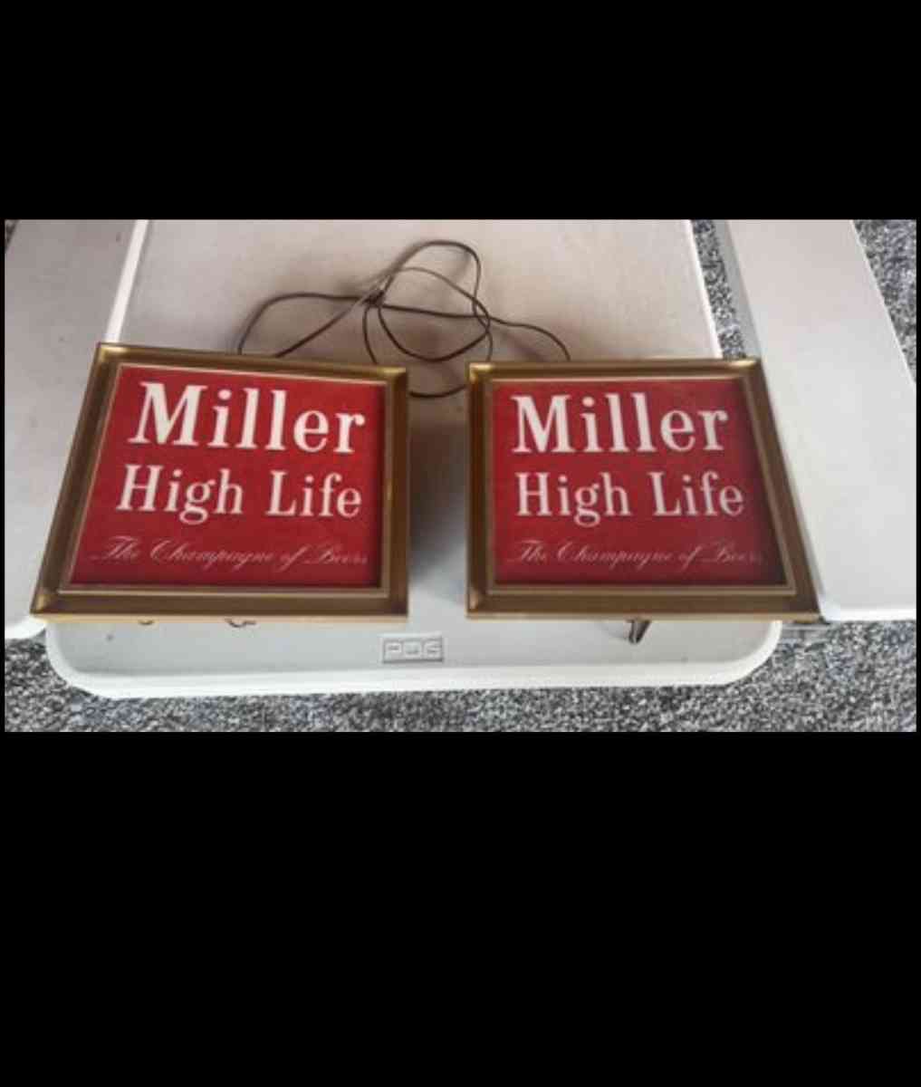 2 Miller High life light up signs - Indiana, Pennsylvania - FleaMarketBay